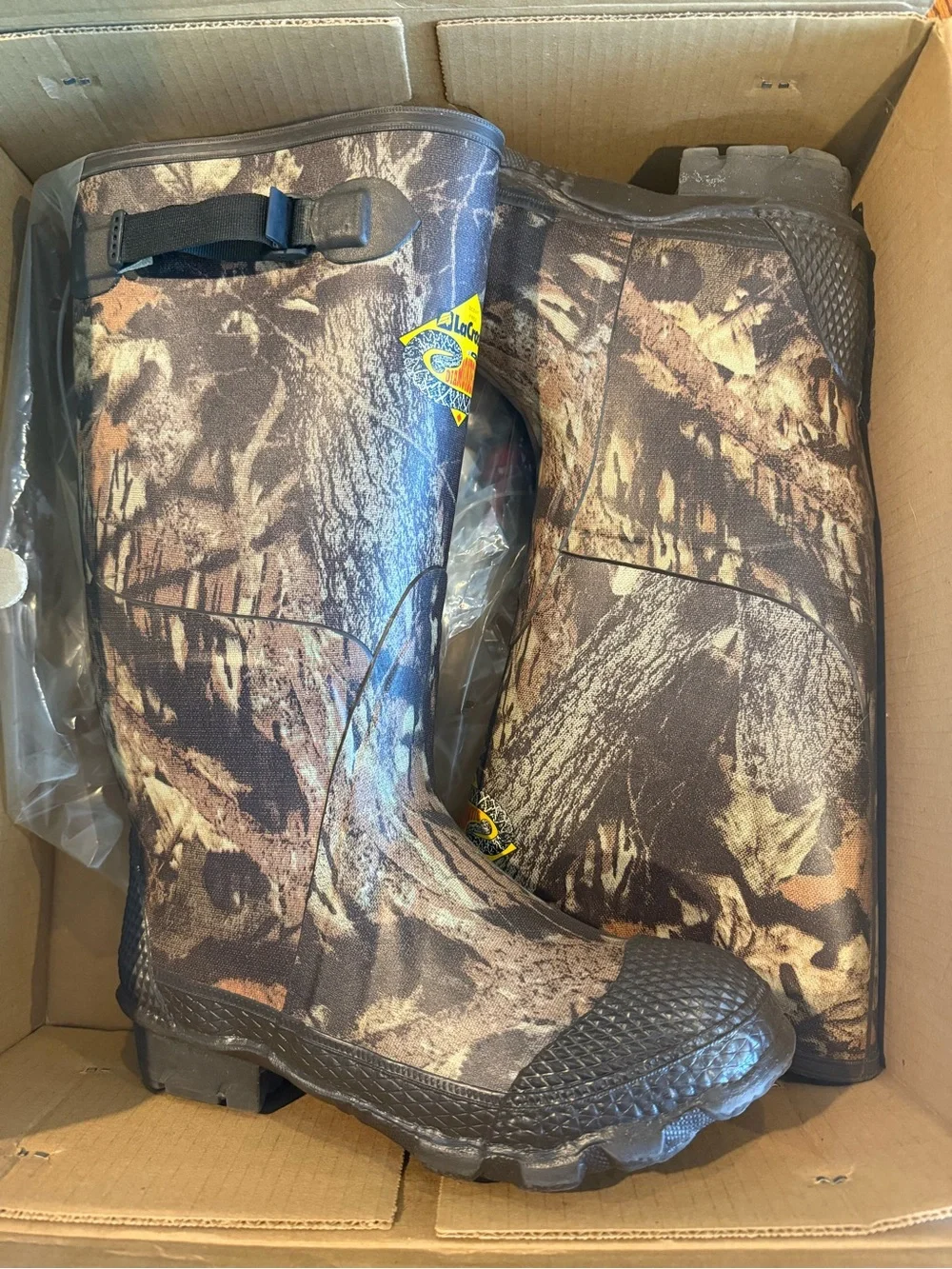 LaCrosse Diamondback Brown Camo Waterproof Boots, Brand New- Men’s 9M